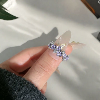 Purple Floral Ring