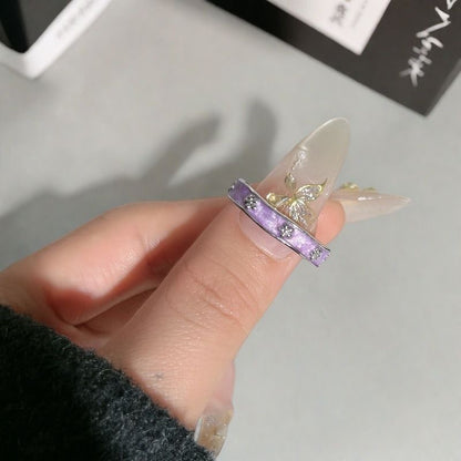 Purple Floral Ring