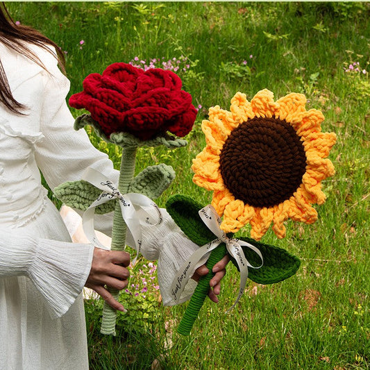 Giant Handmade Knitted Flowers