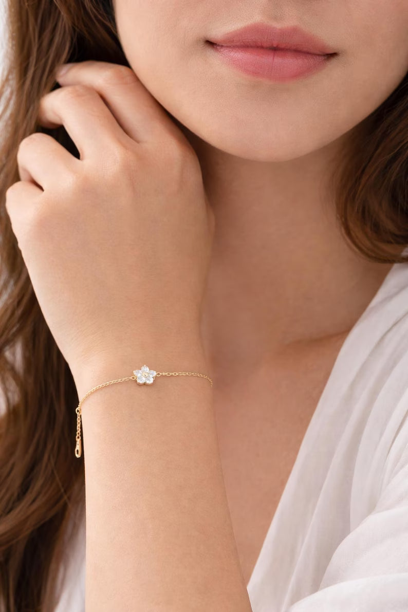Flower Gem Bracelet